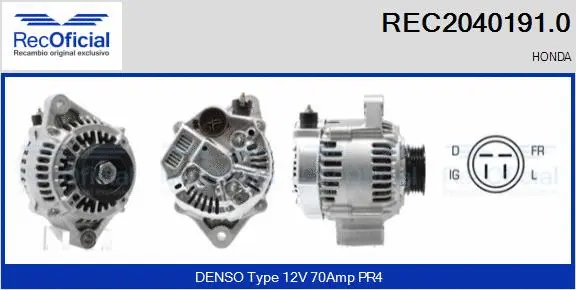 Alternator (REC2040191.0)