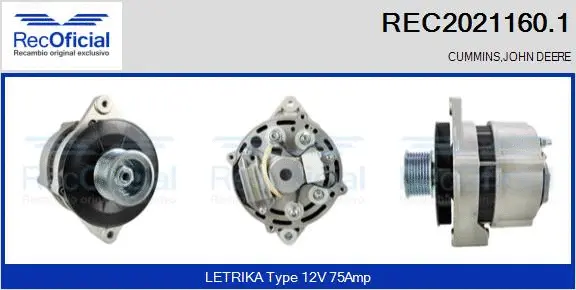 Alternator (REC2021160.1)