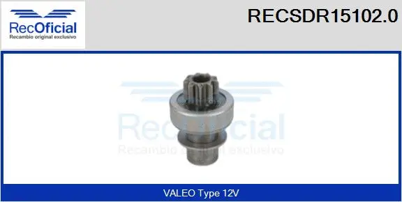 Pinion, starter (RECSDR15102.0)