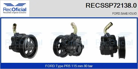 Hydraulic Pump, steering (RECSSP72138.0)