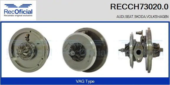 Core assembly, turbocharger (RECCH73020.0)