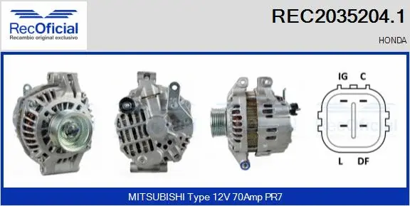 Alternator (REC2035204.1)