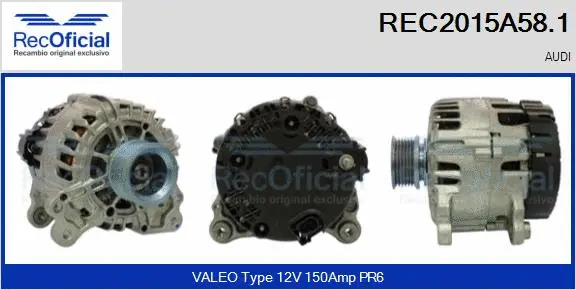 Alternator (REC2015A58.1)