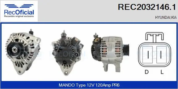 Alternator (REC2032146.1)