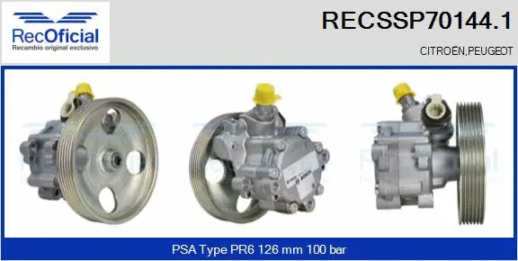 Hydraulic Pump, steering (RECSSP70144.1)