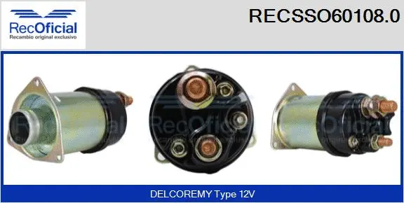 Solenoid Switch, starter (RECSSO60108.0)