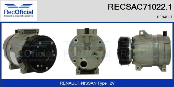 Compressor, air conditioning (RECSAC71022.1)