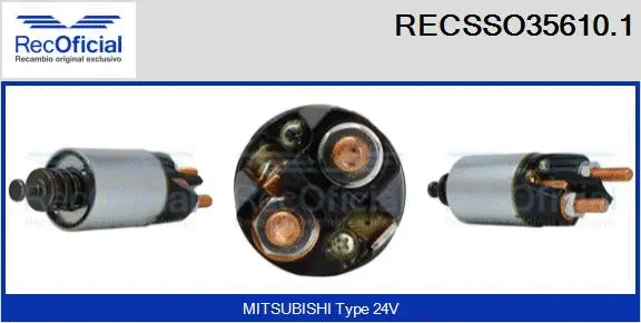 Solenoid Switch, starter (RECSSO35610.1)