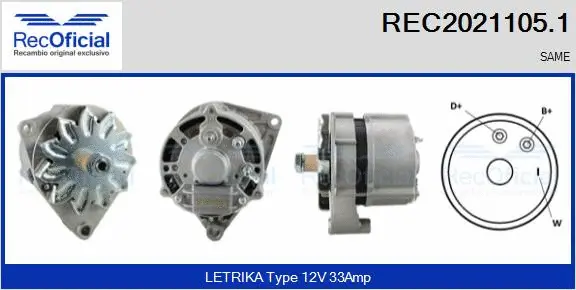 Alternator (REC2021105.1)