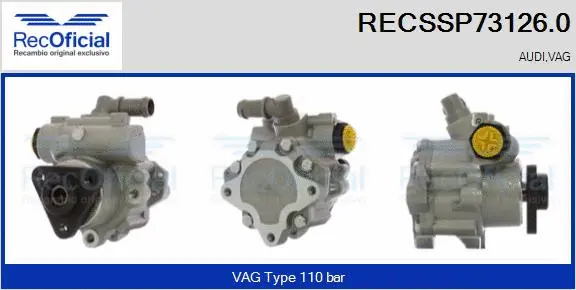 Hydraulic Pump, steering (RECSSP73126.0)