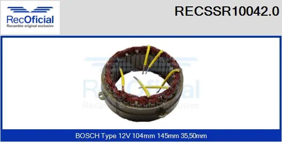 Stator, alternator (RECSSR10042.0)