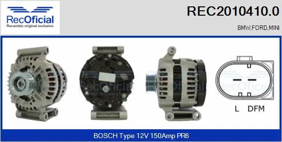 Alternator (REC2010410.0)