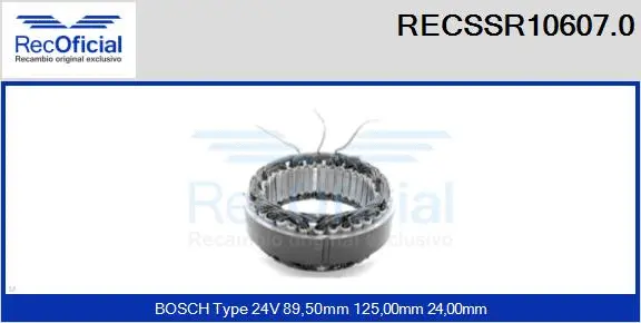 Stator, alternator (RECSSR10607.0)