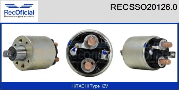 Solenoid Switch, starter (RECSSO20126.0)