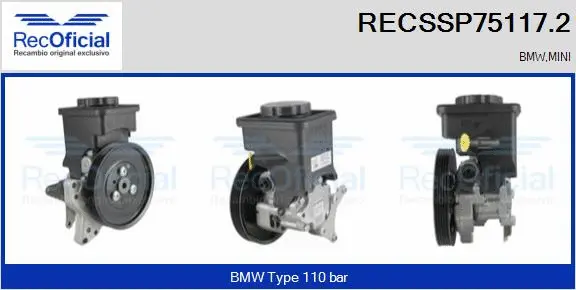 Hydraulic Pump, steering (RECSSP75117.2)