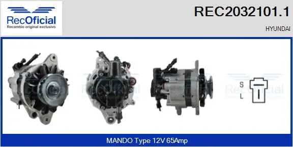 Alternator (REC2032101.1)