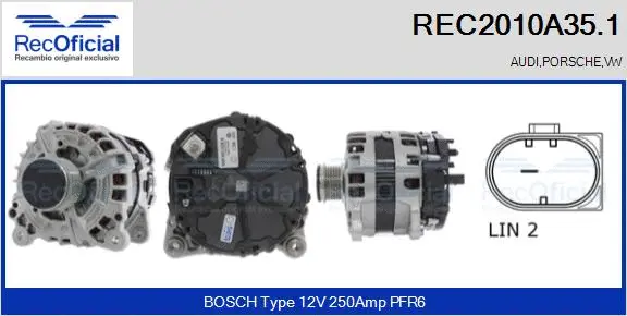 Alternator (REC2010A35.1)