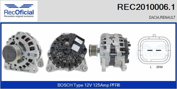 Alternator (REC2010006.1)