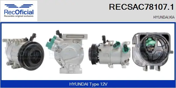 Compressor, air conditioning (RECSAC78107.1)