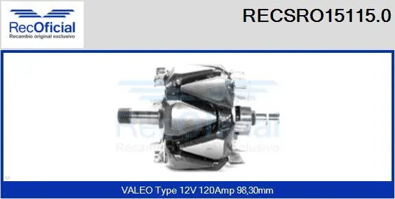 Rotor, alternator (RECSRO15115.0)