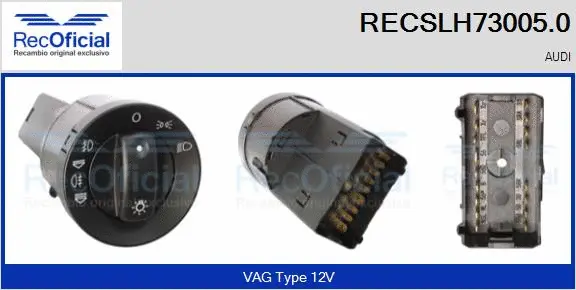 Switch, headlight (RECSLH73005.0)