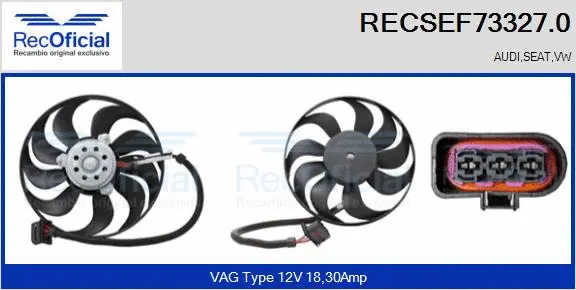 Fan, engine cooling (RECSEF73327.0)