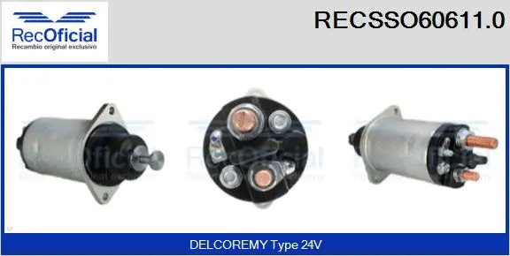 Solenoid Switch, starter (RECSSO60611.0)