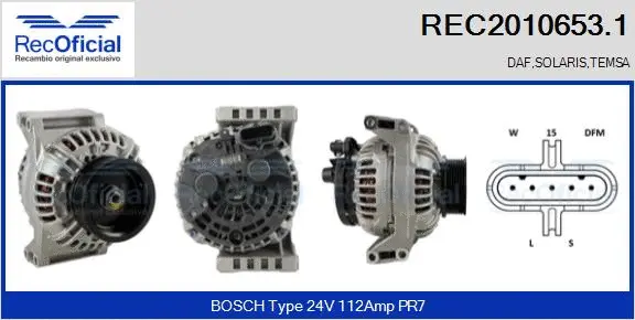 Alternator (REC2010653.1)