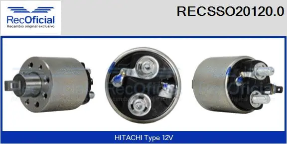 Solenoid Switch, starter (RECSSO20120.0)