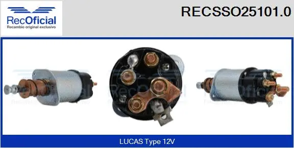 Solenoid Switch, starter (RECSSO25101.0)