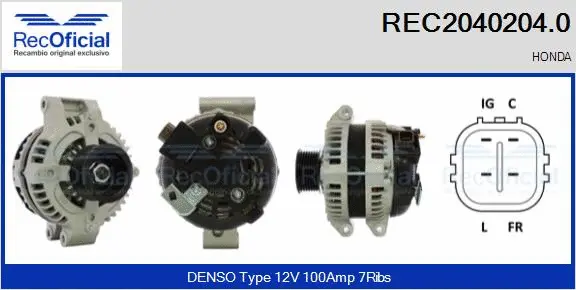 Alternator (REC2040204.0)