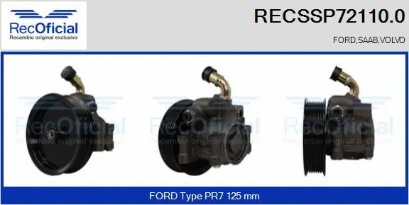Hydraulic Pump, steering (RECSSP72110.0)