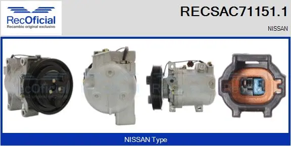 Compressor, air conditioning (RECSAC71151.1)