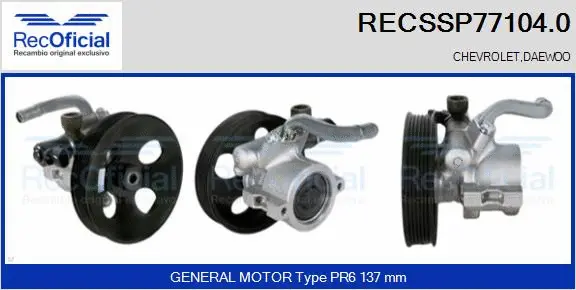 Hydraulic Pump, steering (RECSSP77104.0)
