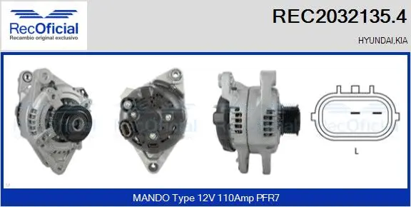 Alternator (REC2032135.4)