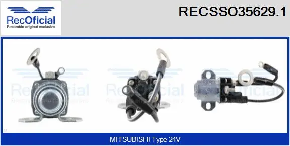 Solenoid Switch, starter (RECSSO35629.1)