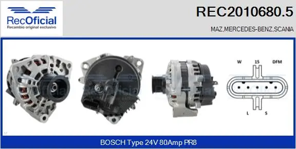 Alternator (REC2010680.5)