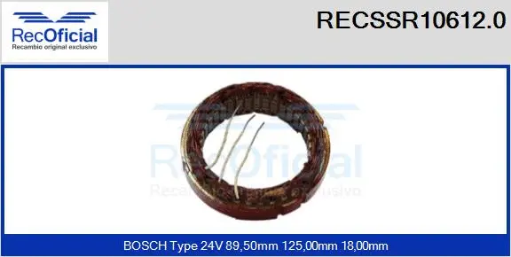 Stator, alternator (RECSSR10612.0)