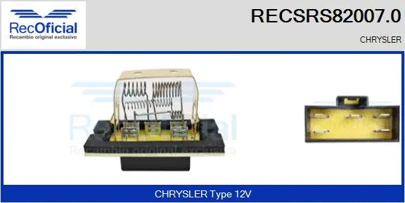 Resistor, interior blower (RECSRS82007.0)