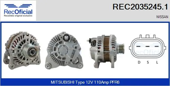 Alternator (REC2035245.1)