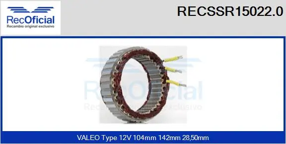 Stator, alternator (RECSSR15022.0)