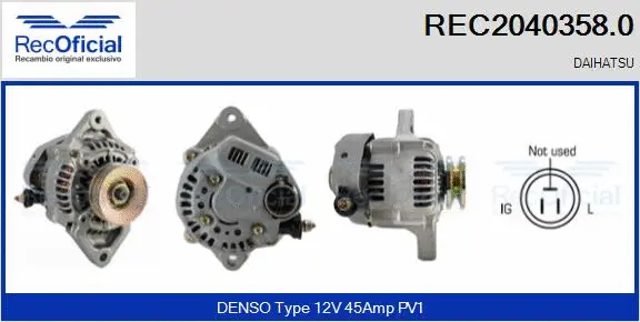 Alternator (REC2040358.0)