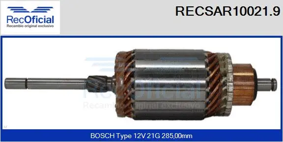 Armature, starter (RECSAR10021.9)