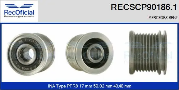 Belt Pulley, alternator (RECSCP90186.1)