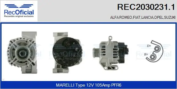 Alternator (REC2030231.1)