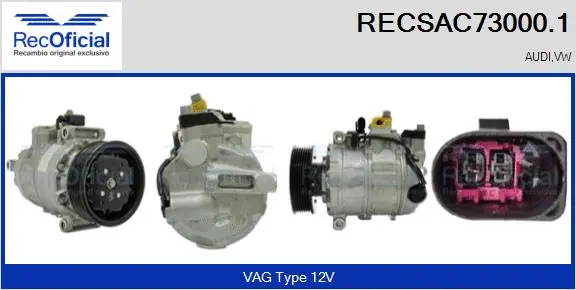 Compressor, air conditioning (RECSAC73000.1)