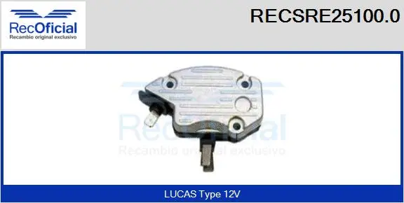 Alternator Regulator (RECSRE25100.0)