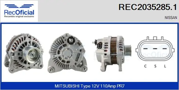 Alternator (REC2035285.1)