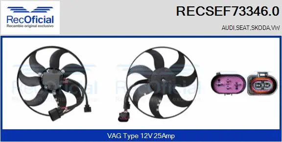 Fan, engine cooling (RECSEF73346.0)
