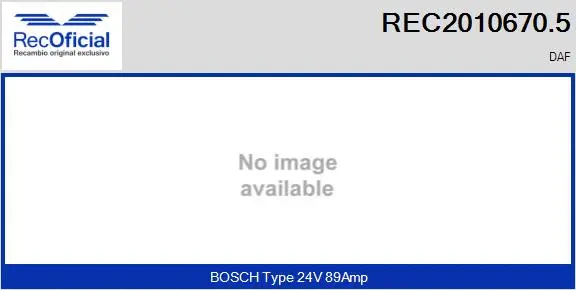 Alternator (REC2010670.5)